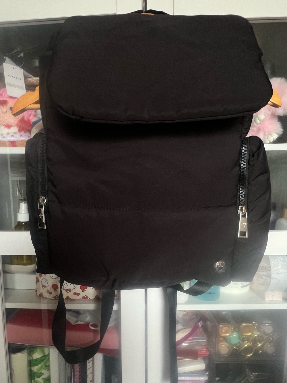 Bearpaw Quilted Puffer Backpack Black NEW
